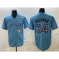 Boles  Toronto Blue Jays #34 Kevin Gausman Blue  2025 World Series Cool Base Stitched Jersey