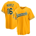 Boles  Oakland Athletics  #16 Nick Kurtz Gold  Alternate Stadium Jersey