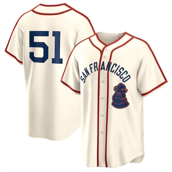 Boles  San Francisco Giants #51 Jung Hoo Lee Cream  2024 Rickwood Classic Stitched Jersey
