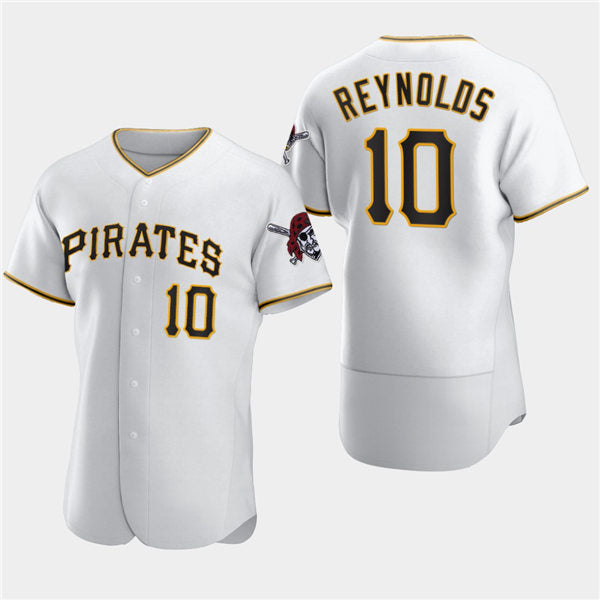 Boles  Pittsburgh Pirates #10 Bryan Reynolds White  Home Flex Base Jersey