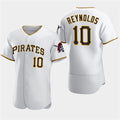 Boles  Pittsburgh Pirates #10 Bryan Reynolds White  Home Flex Base Jersey