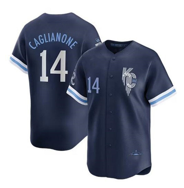 Boles  Kansas City Royals #14 Jac Caglianone Navy  City Connect Limited Stitched Jersey