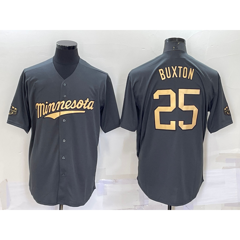 Boles  Minnesota Twins #25 Byron Buxton Grey  2022 All Star Stitched Cool Base Jersey