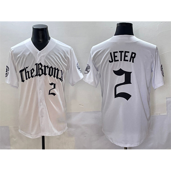 Boles  New York Yankees #2 Derek Jeter White  'Gothic Legacy Edition' Vapor Premier Limited Stitched Jersey