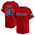 Boles  Cleveland Guardians #38 Steven Kwan Red  Alternate Limited Stitched Jersey