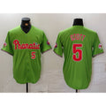 Boles  Philadelphia Phillies #5 Bryson Stott Number Green  With Patch Stitched Cool Base Jersey