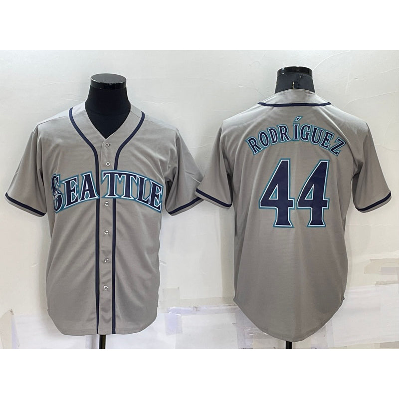 Boles Seattle Mariners #44 Julio Rodriguez Grey  Stitched Cool Base Jersey