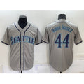 Boles Seattle Mariners #44 Julio Rodriguez Grey  Stitched Cool Base Jersey