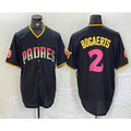 Boles  San Diego Padres #2 Xander Bogaerts Black  Fashion Jersey