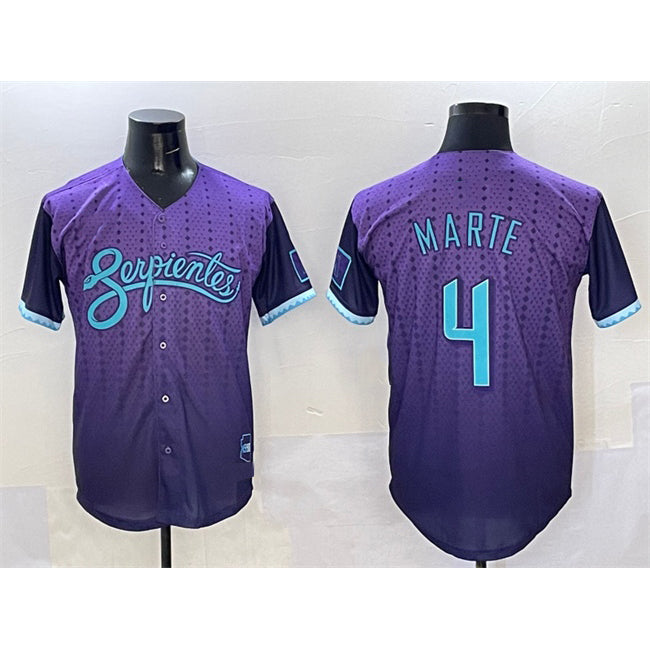 Boles  Arizona Diamondbacks #4 Ketel Marte Purple  2025 City Connect Limited Stitched Jersey