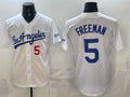 Boles Los Angeles Dodgers #5 Freddie Freeman White  Alternate Stadium Stitched Jersey