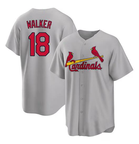 Boles St. Louis Cardinals #18 Jordan Walker Grey  Cool Base Stitched Jersey