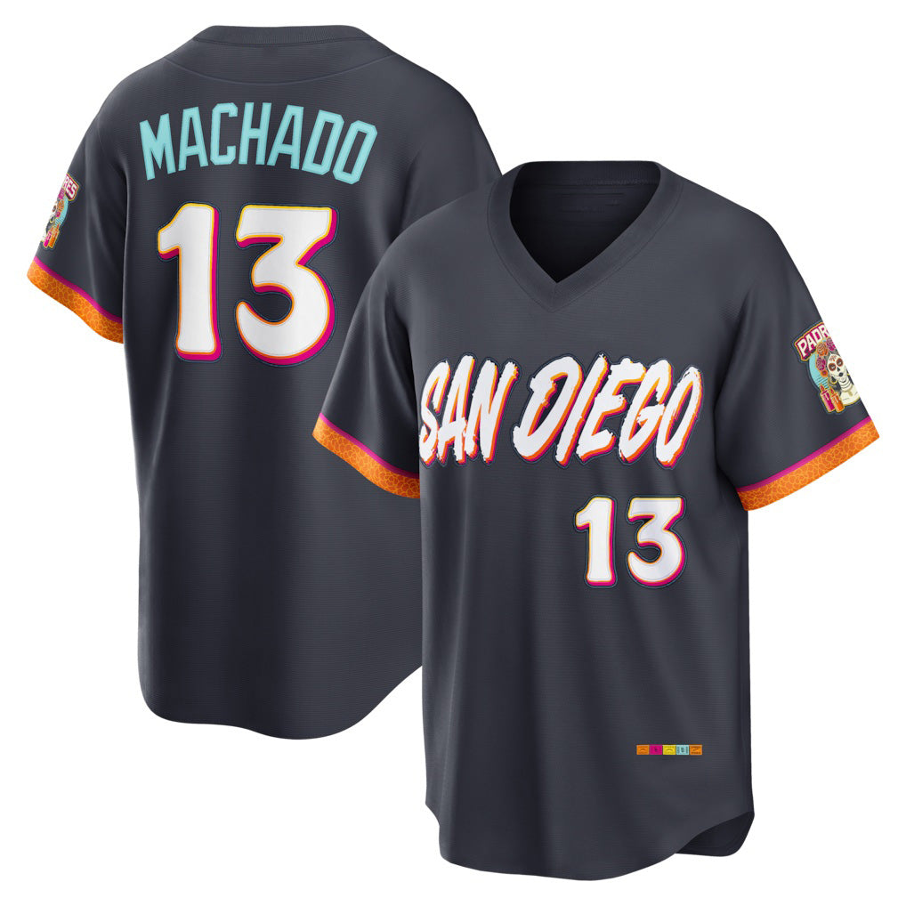 Boles  San Diego Padres #13 Manny Machado Obsidian  2026 City Connect Stadium Jersey