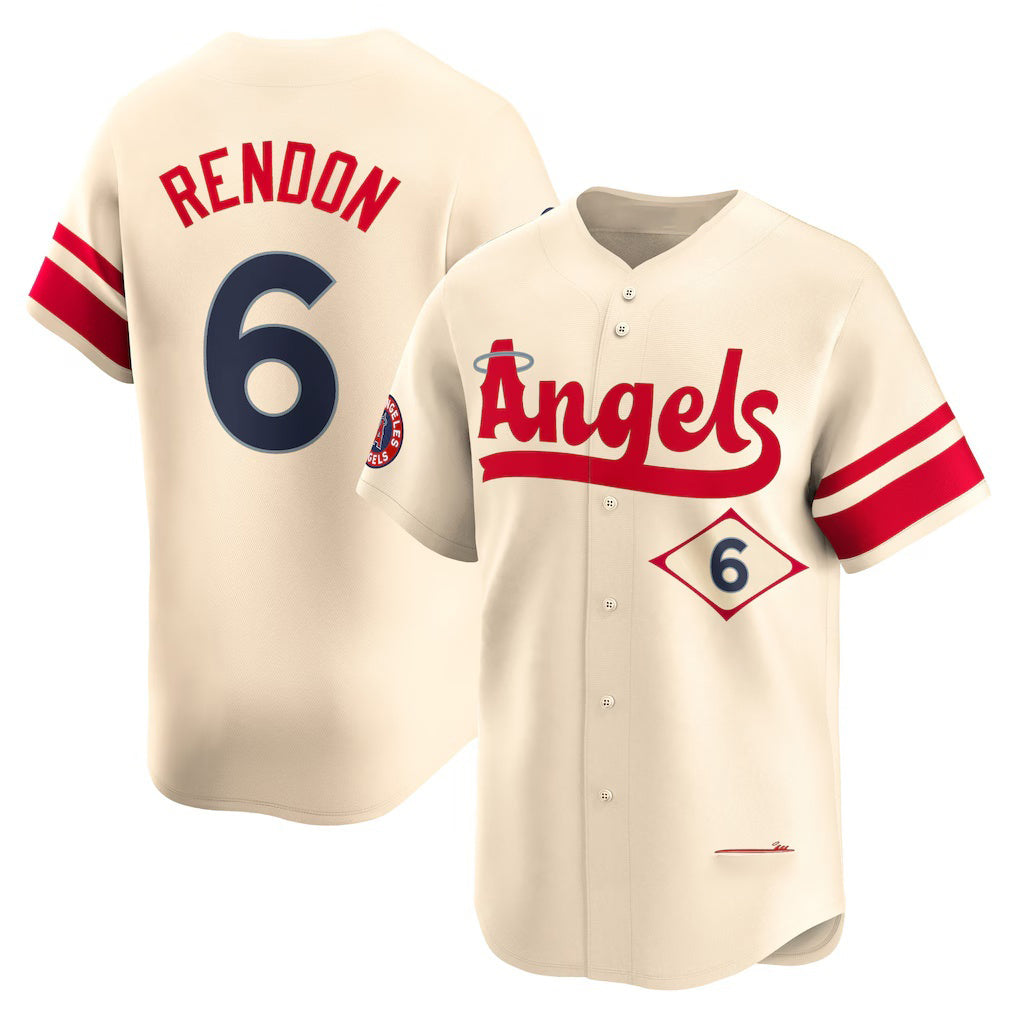Boles Los Angeles Angels #6 Anthony Rendon Cream  City Connect Limited Player Jersey