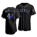 Boles Houston Astros #44 Yordan Alvarez Iridescent Holographic Collection Jersey - Black