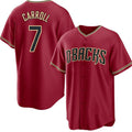 Boles  Arizona Diamondbacks #7 Corbin Carroll Red  Cool Base Stitched Jersey