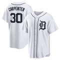 Boles Detroit Tigers #30 Kerry Carpenter White  Home Replica Jersey