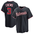 Boles  Washington Nationals #3 Dylan Crews Navy  Alternate Replica Jersey