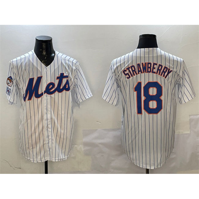 Boles  New York Mets #18 Darryl Strawberry White  2025 Spring Training Cool Base Stitched Jersey