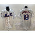 Boles  New York Mets #18 Darryl Strawberry White  2025 Spring Training Cool Base Stitched Jersey