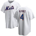Boles  New York Mets #4 Francisco ¨¢lvarez White  Cool Base Stitched Jersey