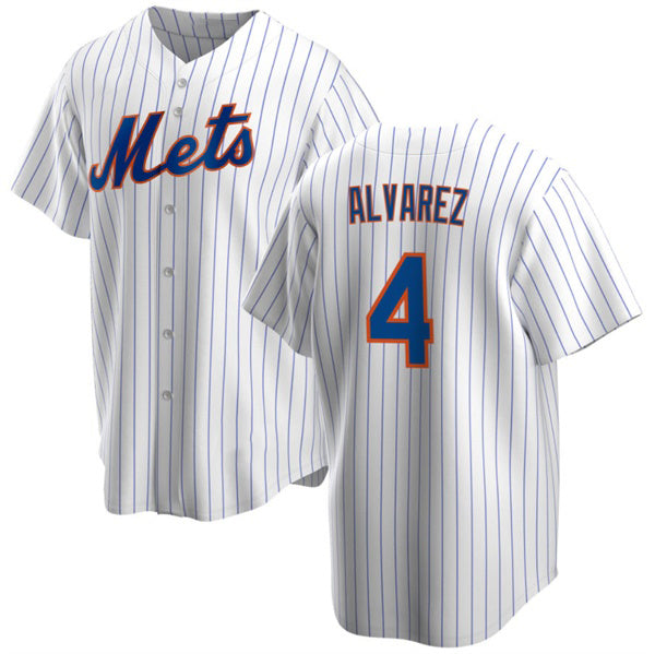Boles  New York Mets #4 Francisco ¨¢lvarez White  Cool Base Stitched Jersey