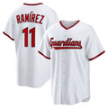 Boles  Cleveland Guardians #11 Jos¨¦ Ram¨ªrez White  Home Replica Jersey