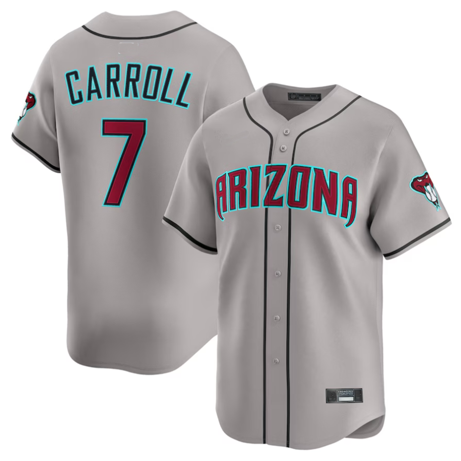 Boles A.Diamondbacks #7 Corbin Carroll Player Gray Limited American Personalized Stitched Jerseys