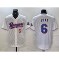 Boles Texas Rangers #6 Josh Jung Number White  2023 World Series Champions Cool Base Jersey 2