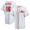 Boles Cincinnati Reds #16 Noelvi Marte White  Home Replica Jersey