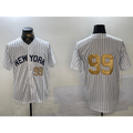 Boles  New York Yankees #99 Aaron Judge White  Pinstripe Without Name Fashion Cool Base Jerseys