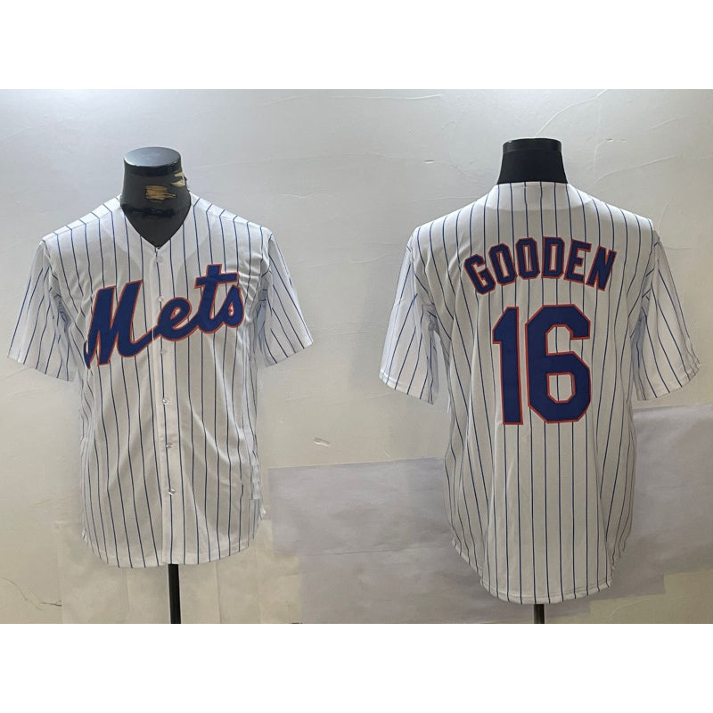 Boles  New York Mets #16 Dwight Gooden White  Cool Base Stitched Jersey 2