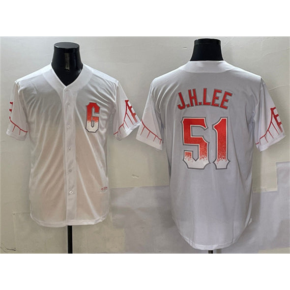Boles  San Francisco Giants #51 Jung Hoo Lee White  City Connect Cool Base Stitched Jersey
