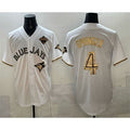 Boles  Toronto Blue Jays #4 George Springer White Gold  2025 American League Champions Limited Stitched Jersey