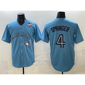 Boles  Toronto Blue Jays #4 George Springer Blue  2025 World Series Cool Base Stitched Jersey