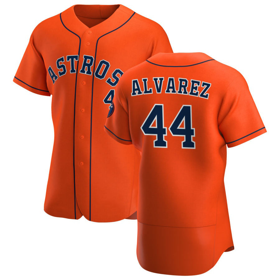 Boles Houston Astros #44 Yordan Alvarez Orange  Alternate 2020 Authentic Team Jersey