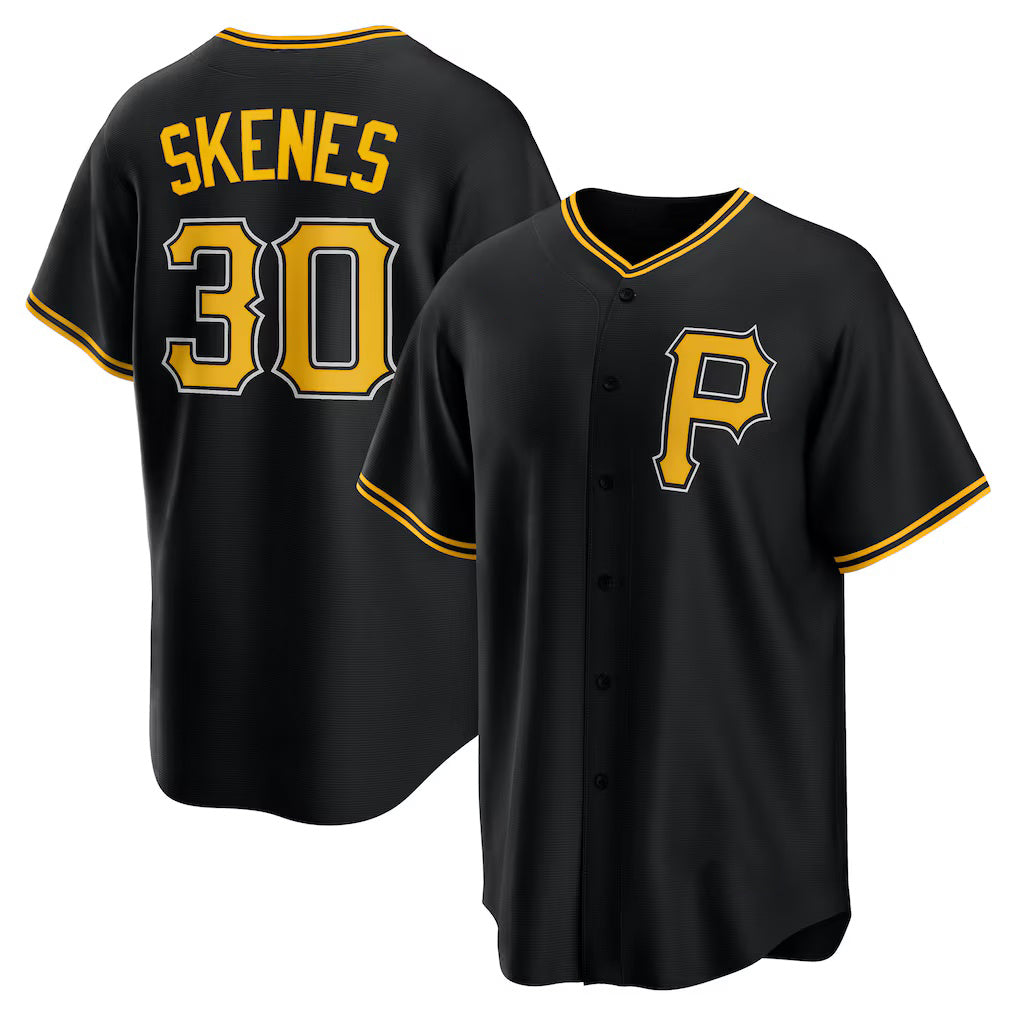 Boles  Pittsburgh Pirates #30 Paul Skenes Black  Alternate Replica Player Jersey