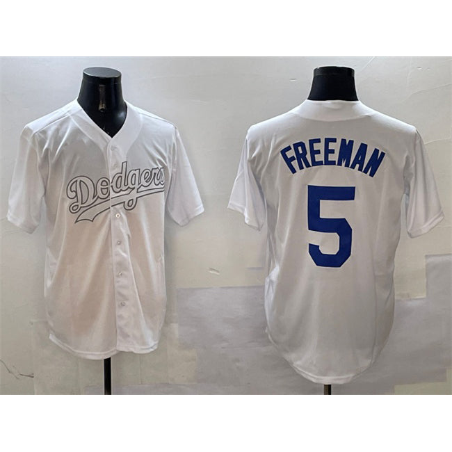 Boles Los Angeles Dodgers #5 Freddie Freeman White  Fashion Cool Base Stitched Jersey