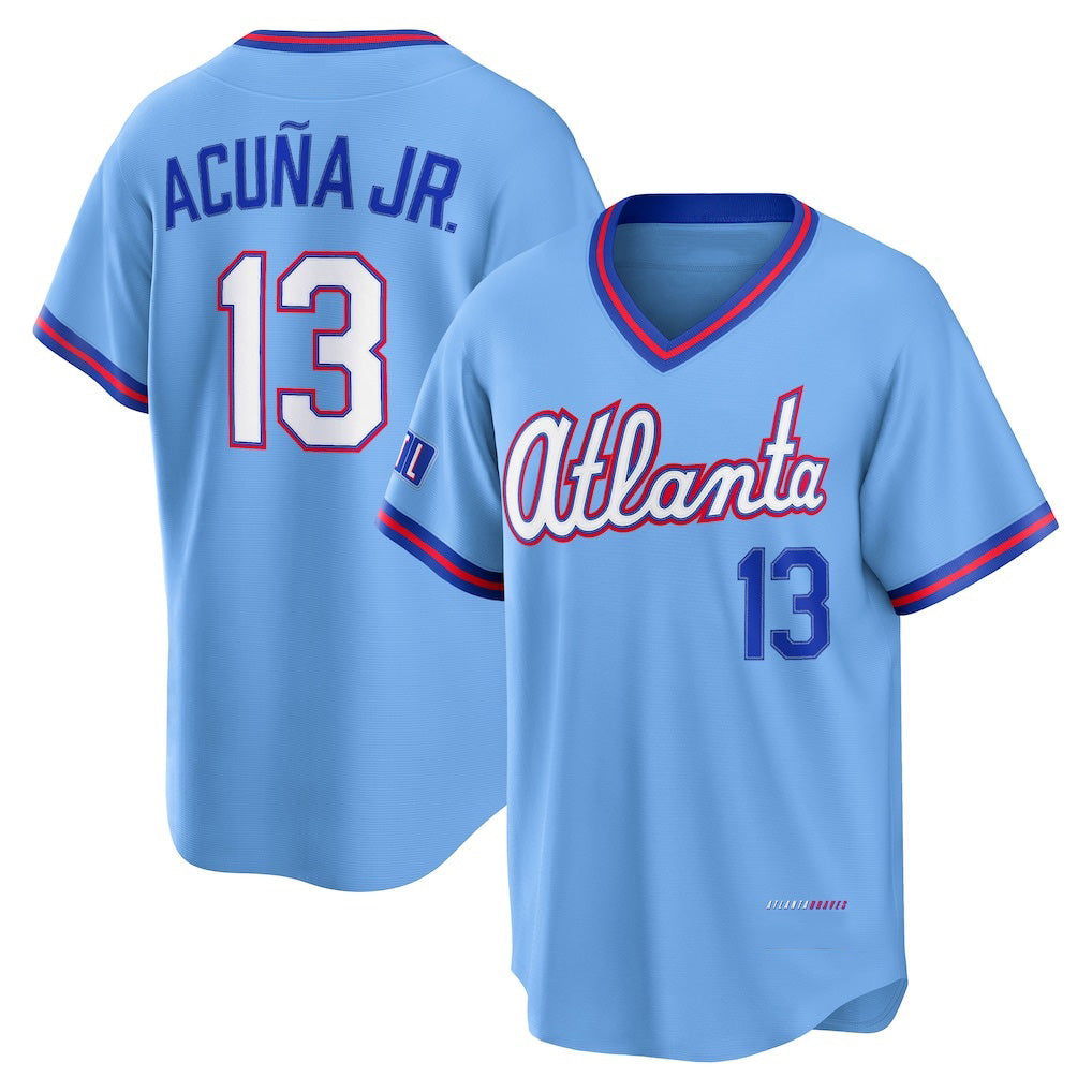Boles Atlanta Braves #13 Ronald Acu?a Jr. Powder Blue  2026 City Connect Stadium Jersey