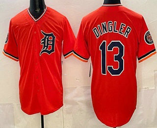 Boles Detroit Tigers #13 Dillon Dingler Orange  Limited Jersey