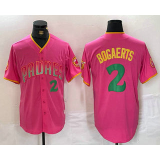 Boles  San Diego Padres #2 Xander Bogaerts Pink  Player Number Fashion Jersey