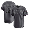 Boles  New York Mets #12 Francisco Lindor Gray  City Connect Limited Player Jersey