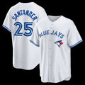 Boles  Toronto Blue Jays #25 Anthony Santander White  Home Replica Jersey
