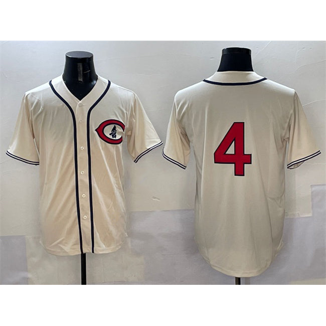 Boles  Chicago Cubs #4 Pete Crow-Armstrong Cream  Field of Dreams Cool Base Stitched Jersey