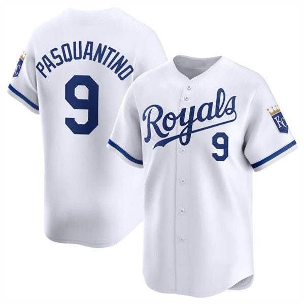 Boles  Kansas City Royals #9 Vinnie Pasquantino White  2024 Home Limited Stitched Jersey