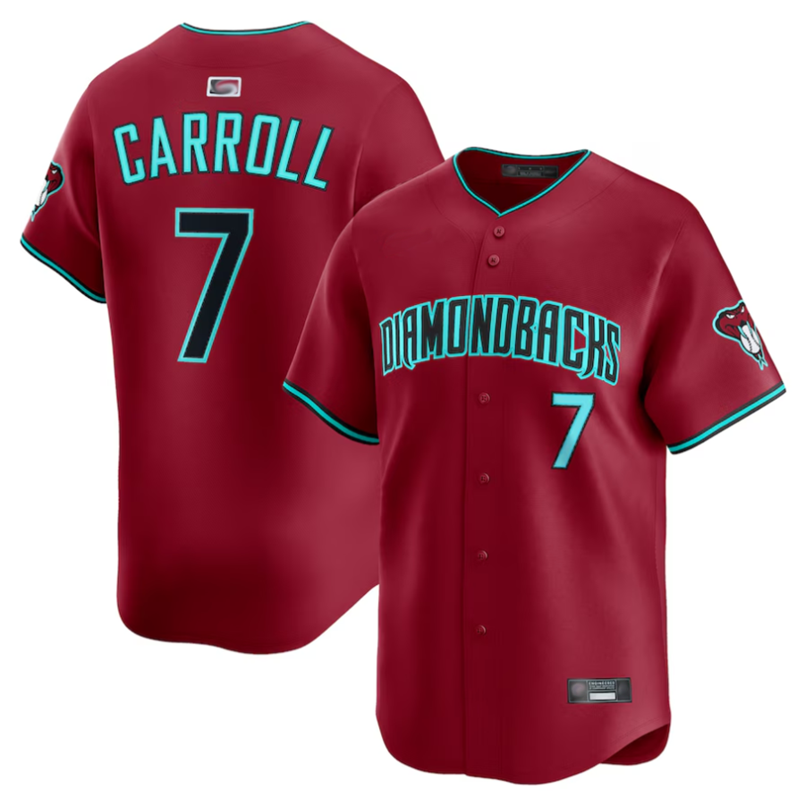Boles A.Diamondbacks #7 Corbin Carroll Player Red Alternate Limited Personalized Stitched Jerseys