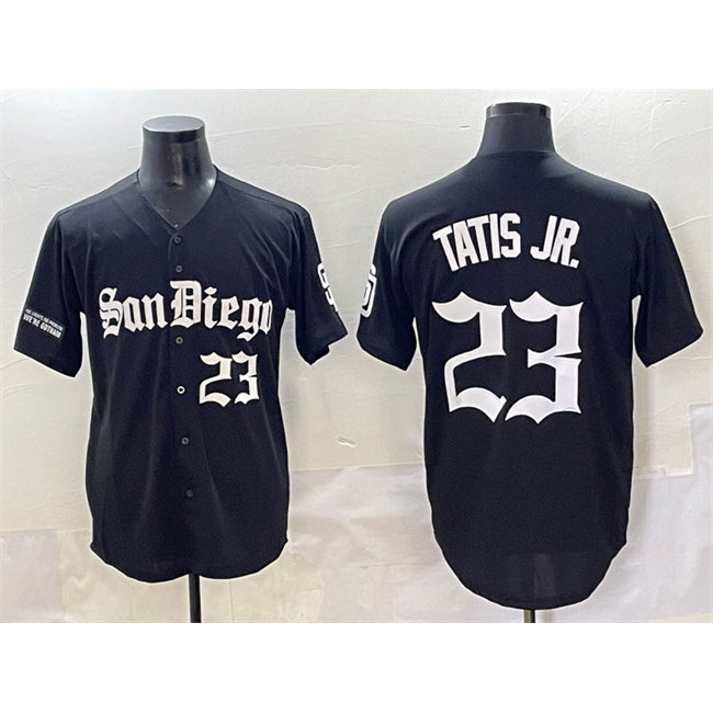 Boles  San Diego Padres #23 Fernando Tatis Jr. Black  Gothic Edition Vapor Limited Stitched Jersey