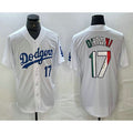 Boles Los Angeles Dodgers #17 Shohei Ohtani Number Mexico White  Cool Base Stitched Jerseys