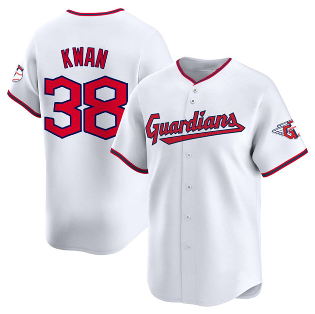 Boles  Cleveland Guardians #38 Steven Kwan White  Home Limited Stitched Jersey
