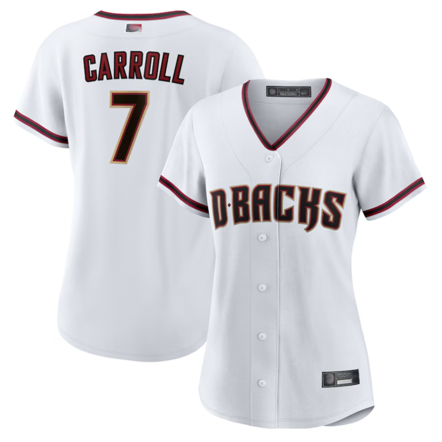Boles A.Diamondbacks #7 Corbin Carroll Player White Home Replica Personalized Stitched Jerseys